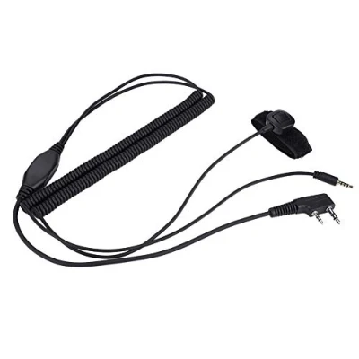Image of VBESTLIFE Bluetooth Helmet Earpiece Cable for Two Way Radio, Radio Headset Walkie Talkie Special Connection Kenwood Baofeng