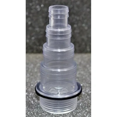 Image of 1.25&quot; BSP 4 Stepped HOSETAIL Clear KOI Fish Pond Tank Pump Filter Pipe Fitting