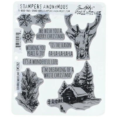 Image of Stampers Anonymous CMS282 Tim Holtz Cling Stamps, Multi Colour, 7 x 8.5 Inch