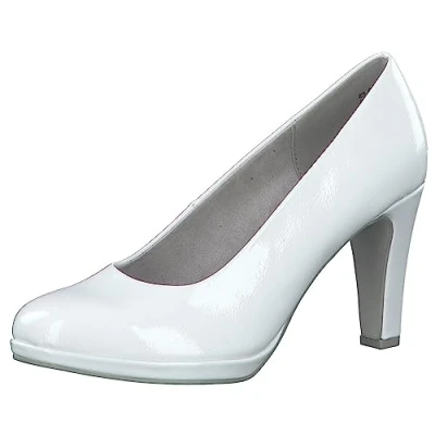 Image of MARCO TOZZI Women&#039;s 2 22412 41 Pumps, White Patent 2023, 6.5 UK