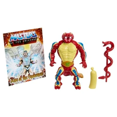 Image of Masters of the Universe Origins Action Figure, Rise Snake Men Rattlor, Articulated Collectible MOTU Toy with Accessory and Mini Comic​, HKM67
