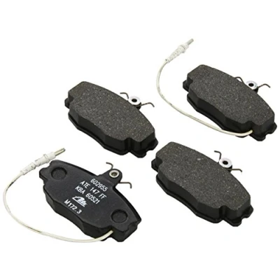 Image of 425041, 425070 brake pad set ATE 13.0460 2955.2 incl. wear warning contact with caliper screws PEUGEOT: 205 II Hatchback, 309 Hatchback