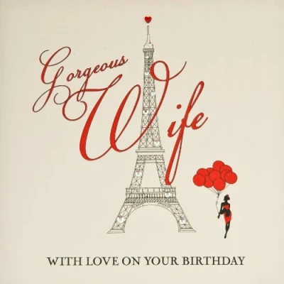 Image of &quot; Gorgeous Wife Handmade Birthday Card B28