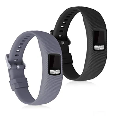 Image of kwmobile Straps Compatible with Garmin Vivofit 4 2x Replacement Silicone Watch Bands