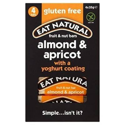 Image of Eat Natural Gluten Free Almonds Apricots &amp; Yoghurt Bars 4 x 35g Pack of 6