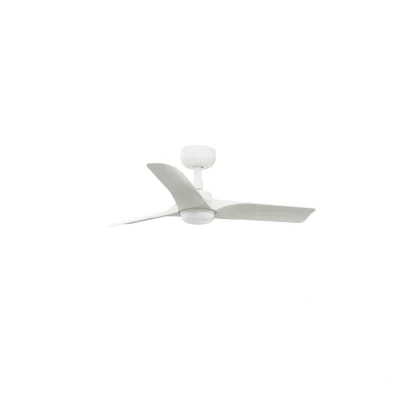 Image of Hey Small 3 Blade Ceiling Fan Matt White with Light 2700 4000 6000K Tuya Smart System