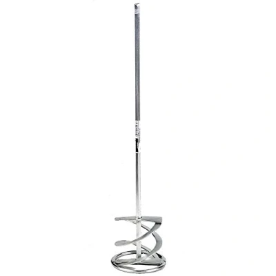 Image of Italian Mixing Paddle 80mm x 400mm 7mm HEX Shank Mixer, Plaster, Render Whisk, Stirrer Proper Tools (G20/1030)