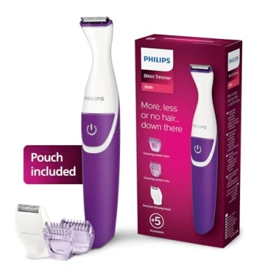 Image of Philips BRT383/15 BikiniGenie Trimmer, Purple
