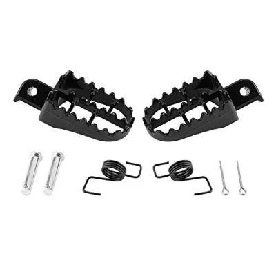 Image of Aramox 1 Pair Motorcycle Foot Pegs,Aluminum Alloy Anti Slip Pegs Pedals Rest Footrest for PW50 PW80 TW200 PW 50 80 TW 200 Dite Bike