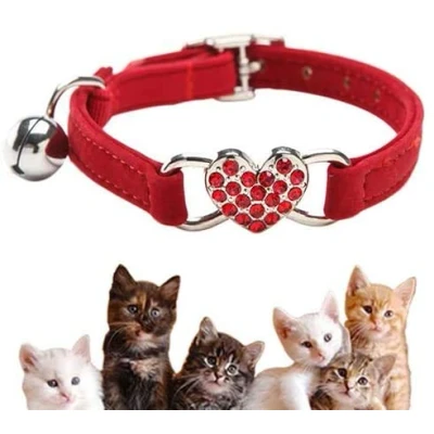 Image of Lovely Kitten Collar, Cat Collar with Bell and Elastic Strap