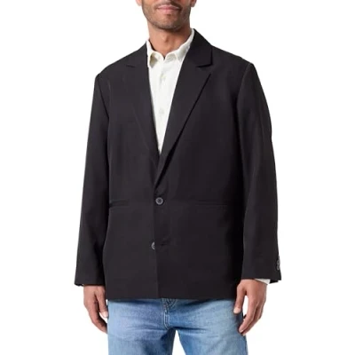 Image of JACK &amp; JONES Men&#039;s Jprcarter Blazer Suit Jacket, Black Onyx/Fit: Relaxed fit, 36R