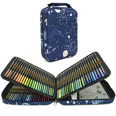 Image of 120 Professional Watercolour Pencils Set for Adult Colouring Books, Water Soluble Coloured Colouring, Blending, Layering &amp; Techniques
