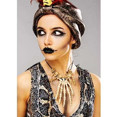 Image of Magic Box Halloween Voodoo Priestess Skeleton Hand Bone Necklace