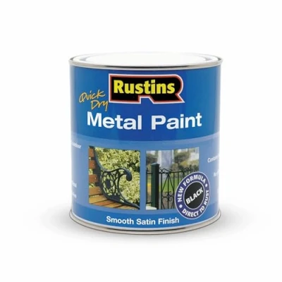 Image of RUSTINS Metal Paint Black 1L