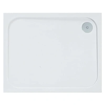 Image of Go Bathrooms Anti Slip White Rectangle Shower Tray 1200 x 700mm Non Enclosure Cubicle Low Profile