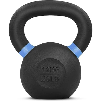 Image of Yes4All SD7M Powder Coated Kettlebell Weight, 12 kg, Blue