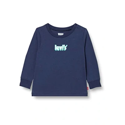 Image of Levi&#039;s Kids Long Sleeve Cozy Tee Shirt Baby Boys, Naval Academy, 18 Months