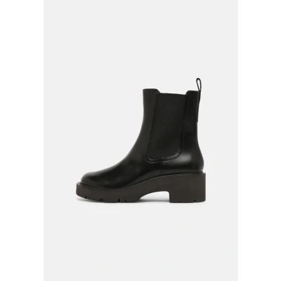 Image of Camper Milah Platform ankle boots, Women&#039;s, Size: 4, Black Leather and textile