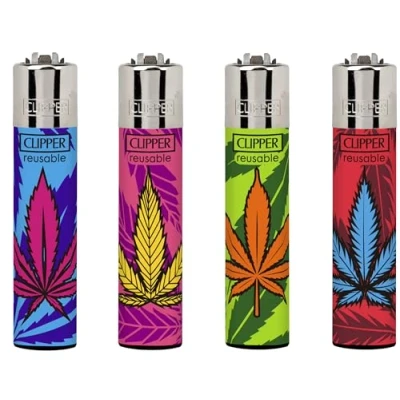 Image of ksp partners ltd e commerce 4 X CLIPPER LIGHTERS NEON LEAVES 6