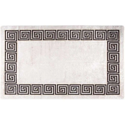 Image of vidaXL Rug Washable 120x180 cm Light Beige Anti Slip