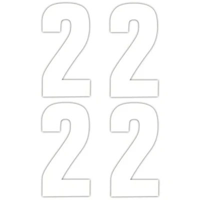 Image of 4 x Number 2 Wheelie Bin Stickers