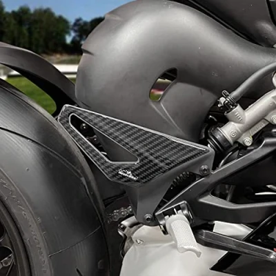 Image of Resin Bike Motorcycle 3D Stickers Compatible with Ducati Panigale V4 and V4S 2018 2022. Door Sill Protection from Bumps Scratches. Pair of Gadget Moto