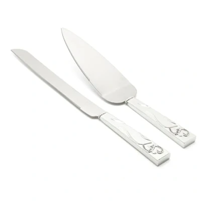 Image of Zilverstad 7525261 Cake Serving Set Heart, Zinc