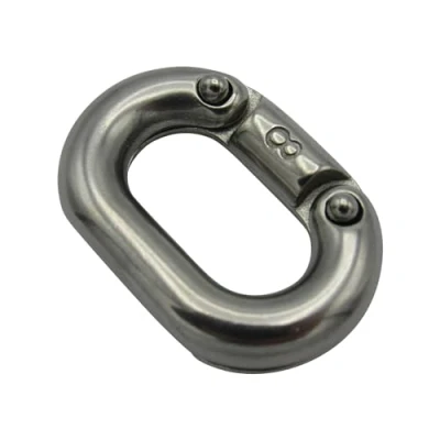 Image of Secure Fix Direct 8mm Split Connecting Link 316 Stainless Steel Repair Chain Mending Shackle
