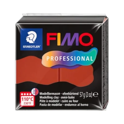 Image of STAEDTLER Polymer Modelling Clay FIMO Professional Oven Bake Terracotta, 57g 1 Block, 8040 74