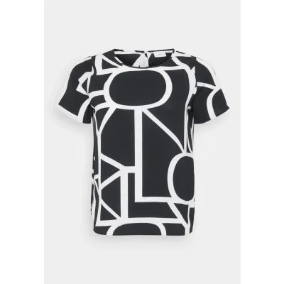 Image of ONLY Carmakoma Carvica LIFE Print Tshirt, Women&#039;s, Size: 16, Black