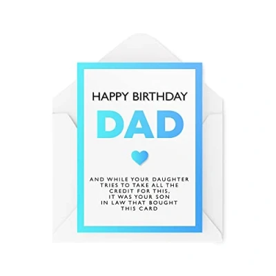 Image of Funny Birthday Cards for Dad Greeting Card Dad&#039;s Your Son in Law Bought This Not Daughter Comedy Humour Joke Banter CBH221