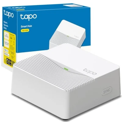 Image of Tapo Smart Hub with Chime, + Alarm Ring Voice Control, connect up to 64+4 devices,19 Ringtone Options, Schedule Timer No wiring required, MicroSD Storage (Up 512 GB), White (Tapo H200)