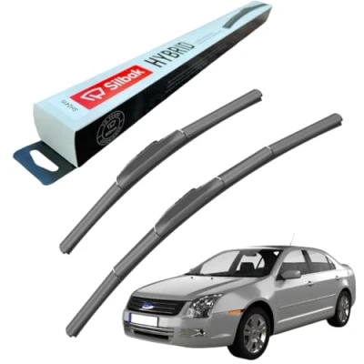Image of Silbak Windscreen Wipers, fits for FORD FUSION (10/2002 06/2012) Wiper Blades, 550mm/400mm, Front Blades Set Accessories,