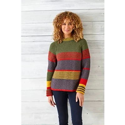 Image of King Cole Ladies Chunky Knitting Pattern Raglan Sleeve Sweater &amp; Cardigan (5891), Multicolor, 34&#039;&#039; 48&#039;&#039;