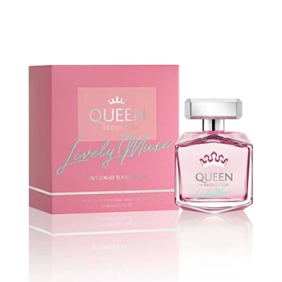Image of Banderas Perfumes Queen of Seduction, Lively Muse Eau de Toilette for Women Long Lasting Charming and Romantic Fragance Floral Fruity Notes Ideal Day Wear 80 ml
