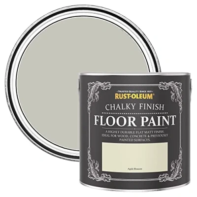 Image of Rust Oleum Light Green Scratch Resistant Floor Paint in Matt Finish Apple Blossom 2.5L