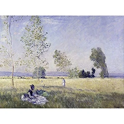 Image of Claude Monet Lete Summer Landscape Art Print Canvas Premium Wall Decor Poster Mural