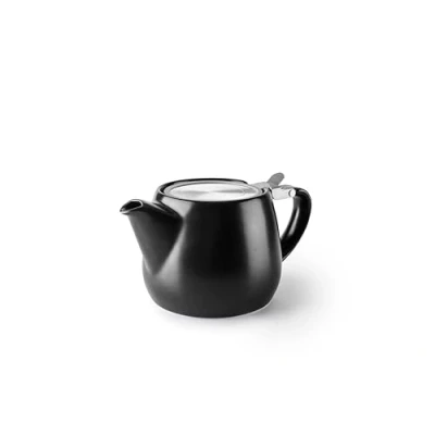 Image of IBILI Luxor Black Teapot, Porcelain, 540 ml