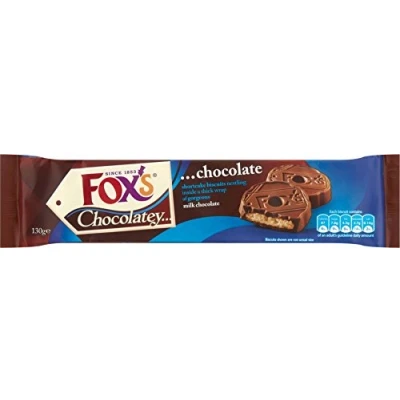 Image of Fox&#039;s Chocolatey Shortcake Biscuits (130g) Pack of 6