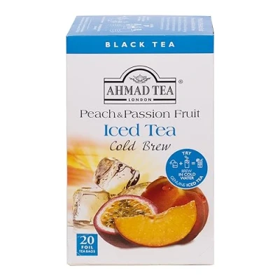 Image of Ahmad Tea Peach &amp; Passion Fruit Cold Brew Black 20 Teabag Sachets