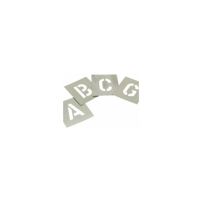 Image of Set of Zinc Stencils Letters 2in Walleted STNL2W