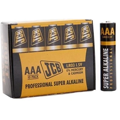 Image of S5447 JCB AAA Industrial Batteries Pack of 10 Priced &amp; Sold Per Cell