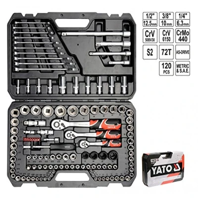 Image of &#039;Yato yt 38801 Socket Set 1/4, 3/8&quot; and 1/2 &quot;120pcs