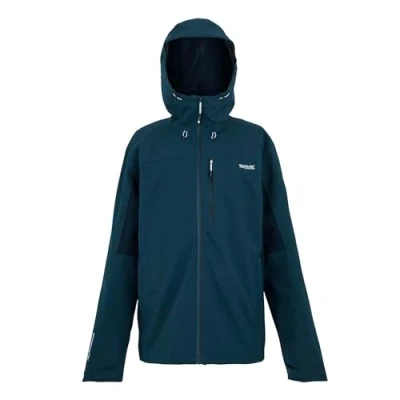 Image of Regatta Men&#039;s Water Repellent Birchdale II Waterproof Jacket Moonlight Denim Navy, Size: L