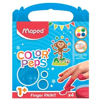 Image of Maped Color&#039;Peps My First Finger Paints for babies and toddlers age 1+, 4 paint pots