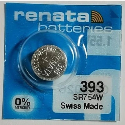 Image of Renata 393 Mercury Free 1.55 Volt Watch Battery Replaces SR754W
