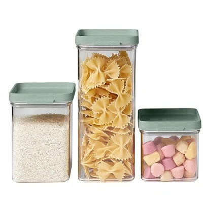 Image of Mepal Food Storage Containers 3 Piece Set Boxes with Lids Kitchen Container &amp; Organizer Airtight 700 ml, 1100 ml 2000 Nordic sage