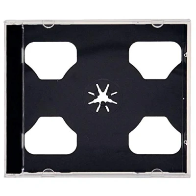 Image of Vision Media X 10 Double CD Jewel Case Black Tray 10.4mm Spine
