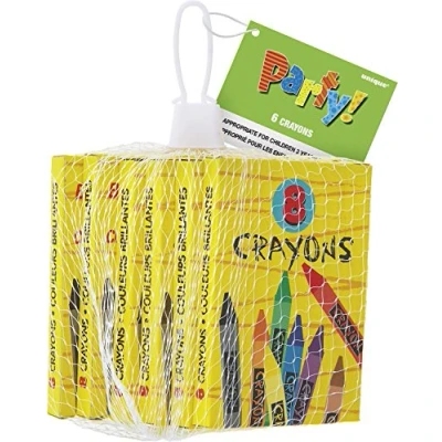Image of Assorted Non Toxic Crayons Set of 6 Packs (8 Vibrant Colors per Pack) Bundle for Kids Drawing, Coloring, and Arts &amp; Crafts