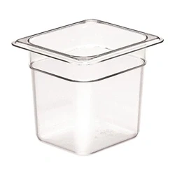 Image of &#039;Camwear Food Pan, Plastic, 1/6 Size, 6 Deep, Polycarbonate, Clear, Nsf (6 Pieces/Unit) by Cambro